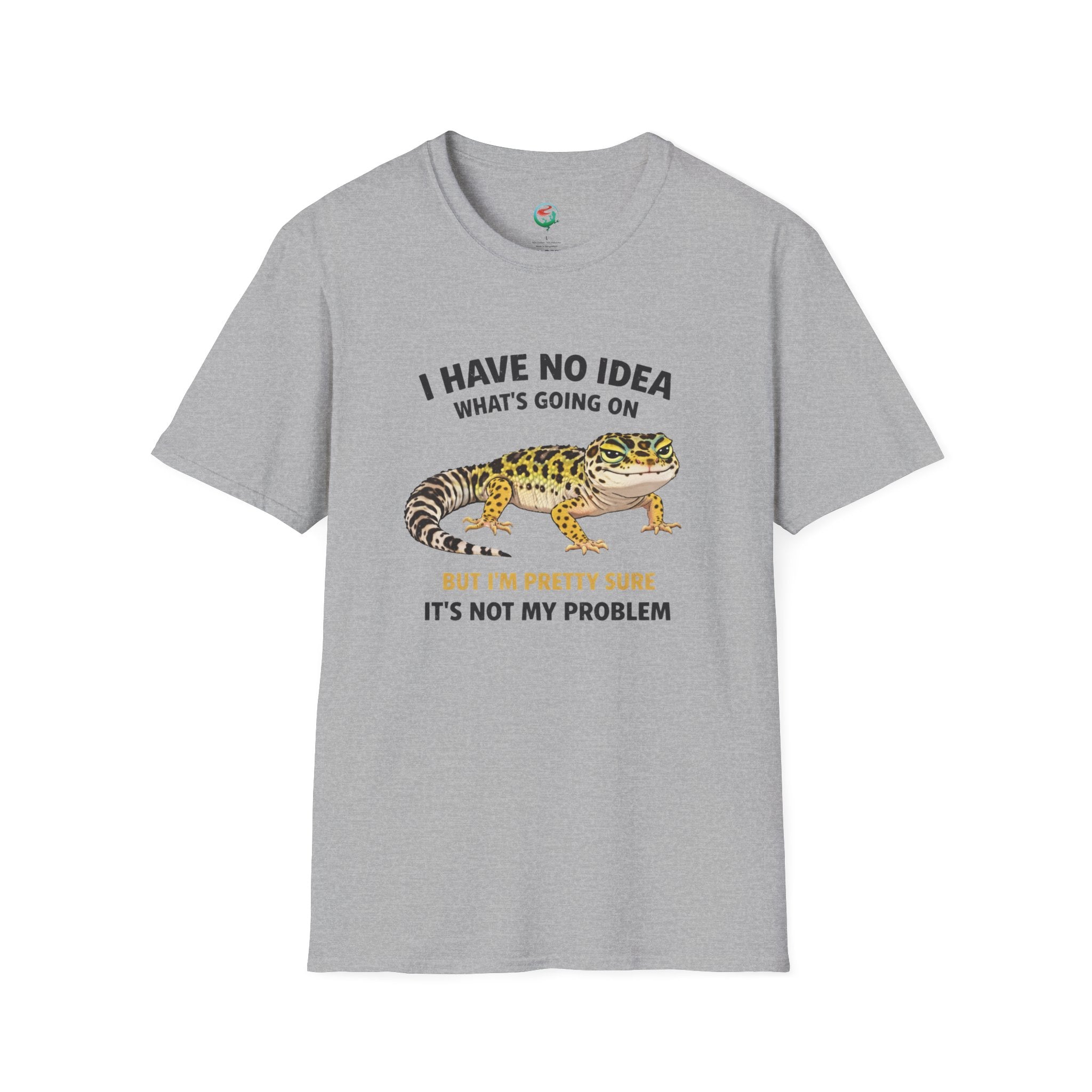 Leopard Gecko Graphic Tee — "I Have No Idea What's Going On" Funny Lizard T-Shirt