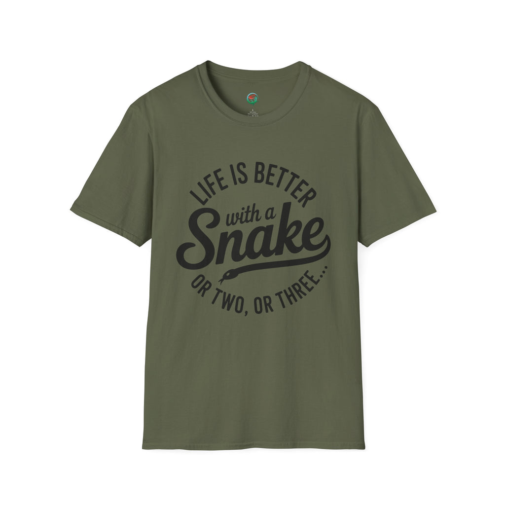 Snake Lover T-Shirt — "Life Is Better With a Snake" Graphic Tee