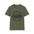 Snake Lover T-Shirt — "Life Is Better With a Snake" Graphic Tee