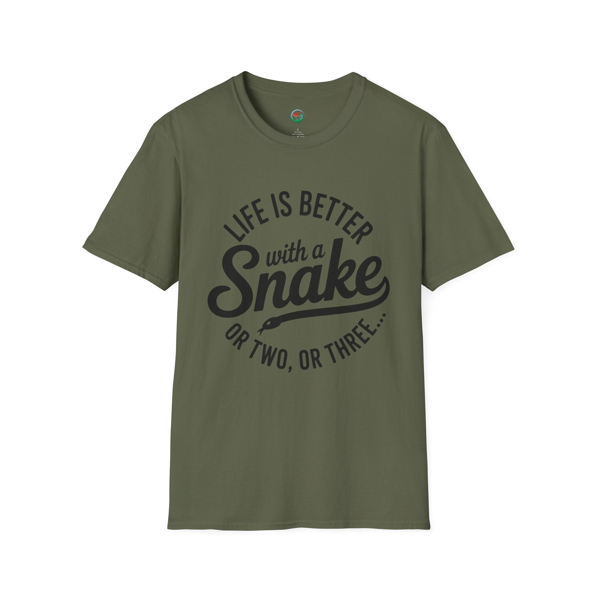 Snake Lover T-Shirt — "Life Is Better With a Snake" Graphic Tee