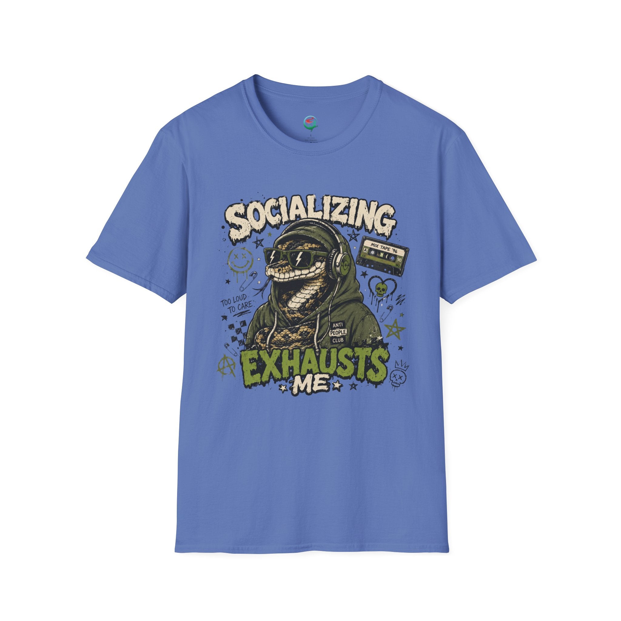 Socializing Exhausts Me T-Shirt — Funny Introvert Graphic Tee