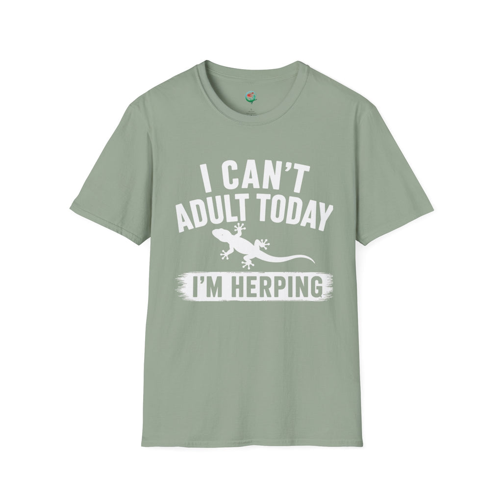 I Can't Adult Today I'm Herping Gecko Shirt | Funny Reptile Tee