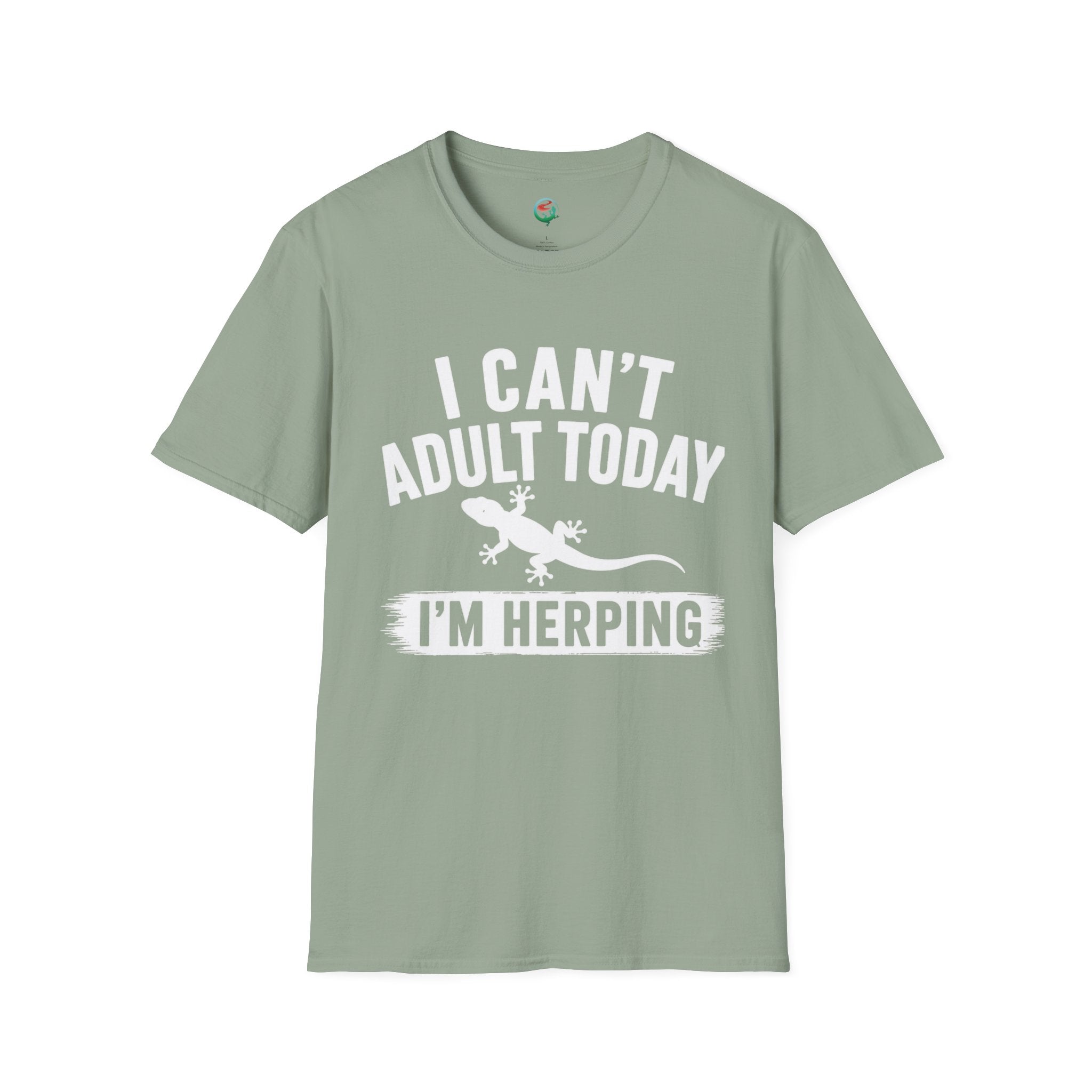 I Can't Adult Today I'm Herping Gecko Shirt | Funny Reptile Tee