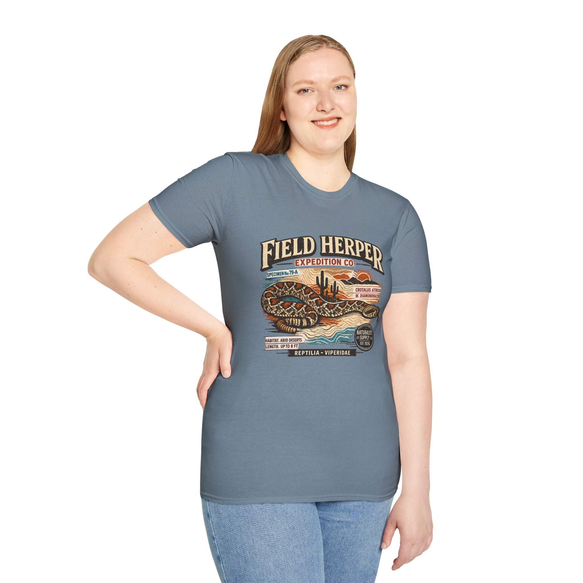 Field Herper Expedition T-Shirt — Vintage Rattlesnake Field Herping Graphic