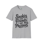 Snakes Are Friends T-Shirt — 'Snakes are Friends, Not Phobias' Graphic Tee for Snake Lovers
