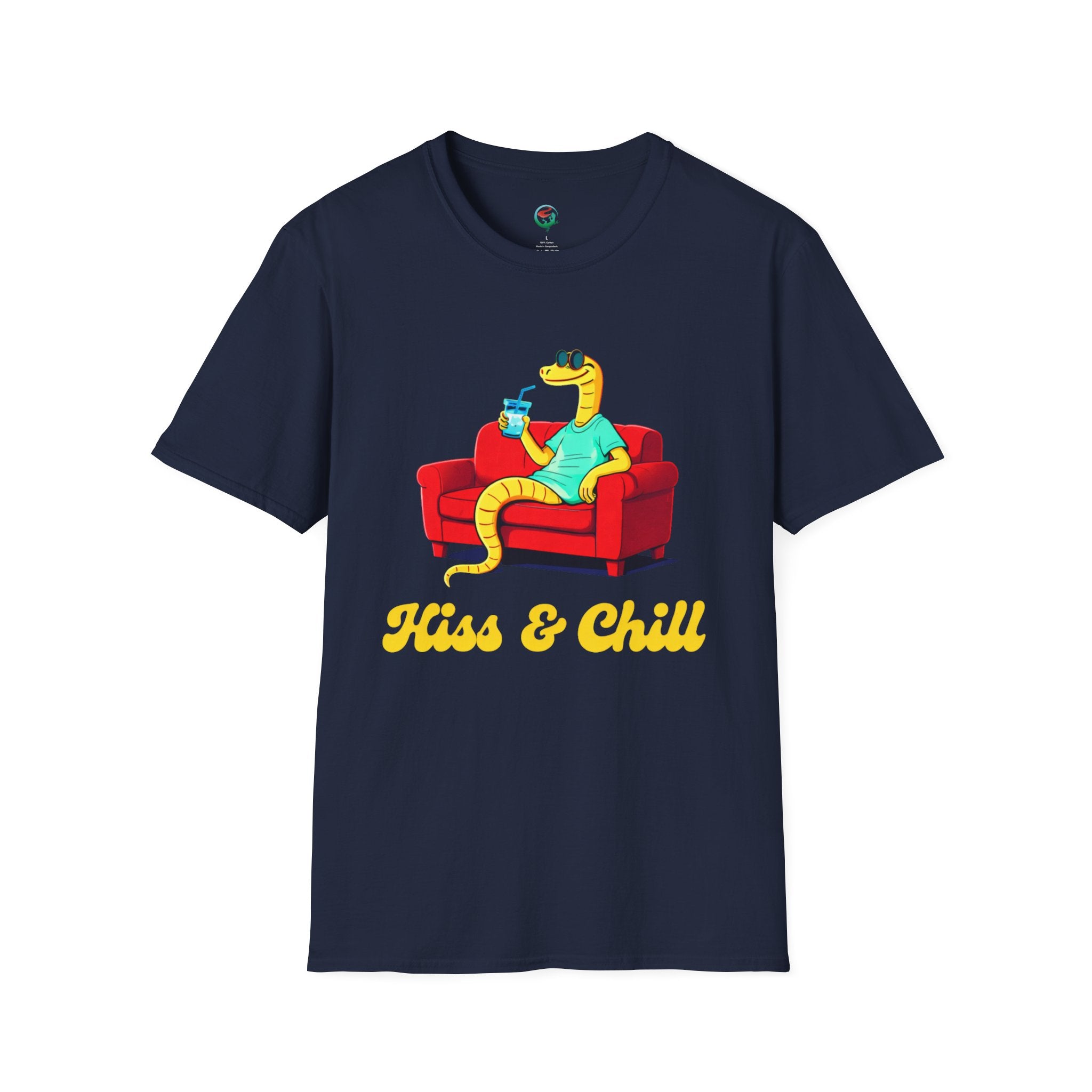 T-Shirt — 'Kiss & Chill' Relaxed Snake Graphic Tee