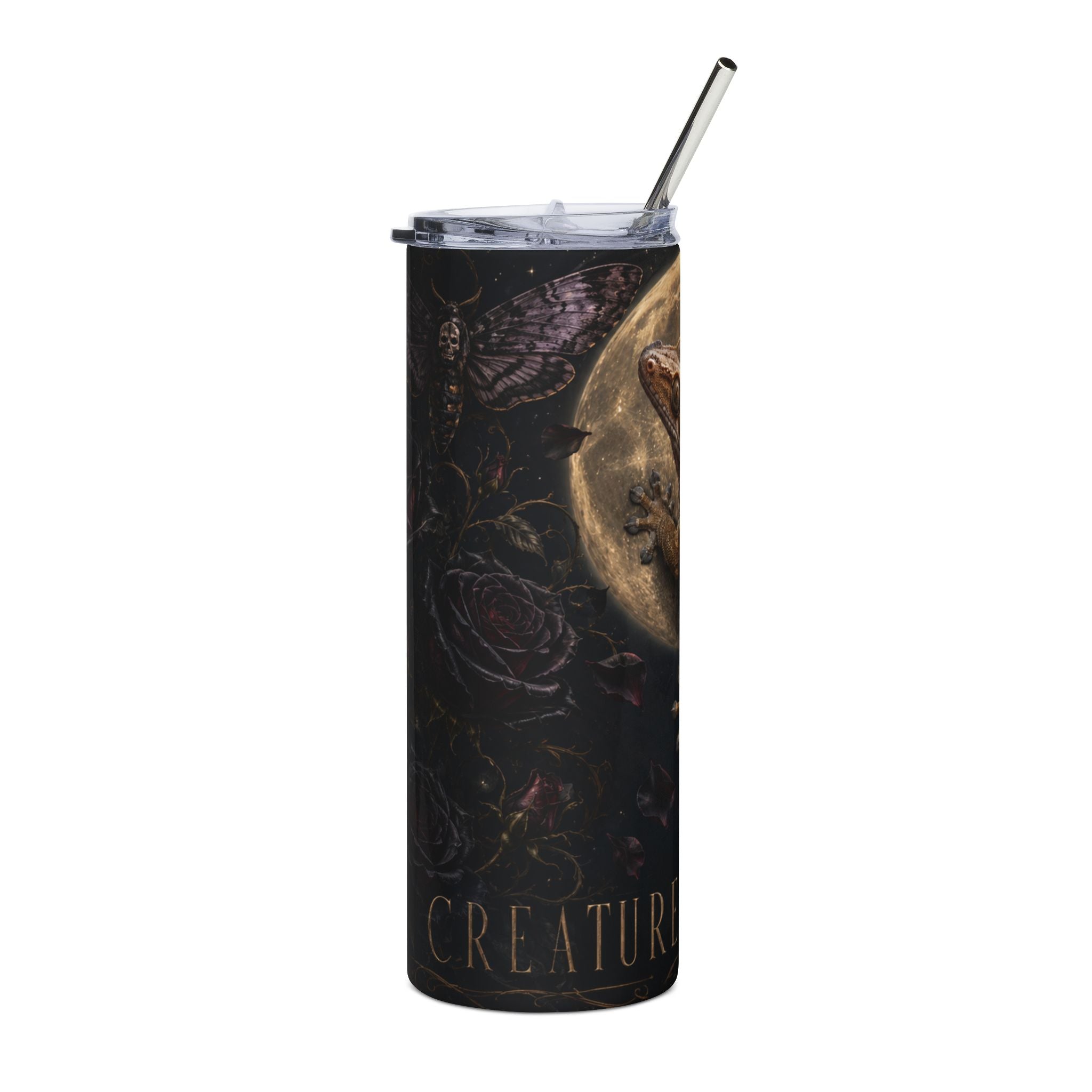 20oz Tumbler — Gothic Moon & Bearded Dragon Stainless Steel Travel Cup