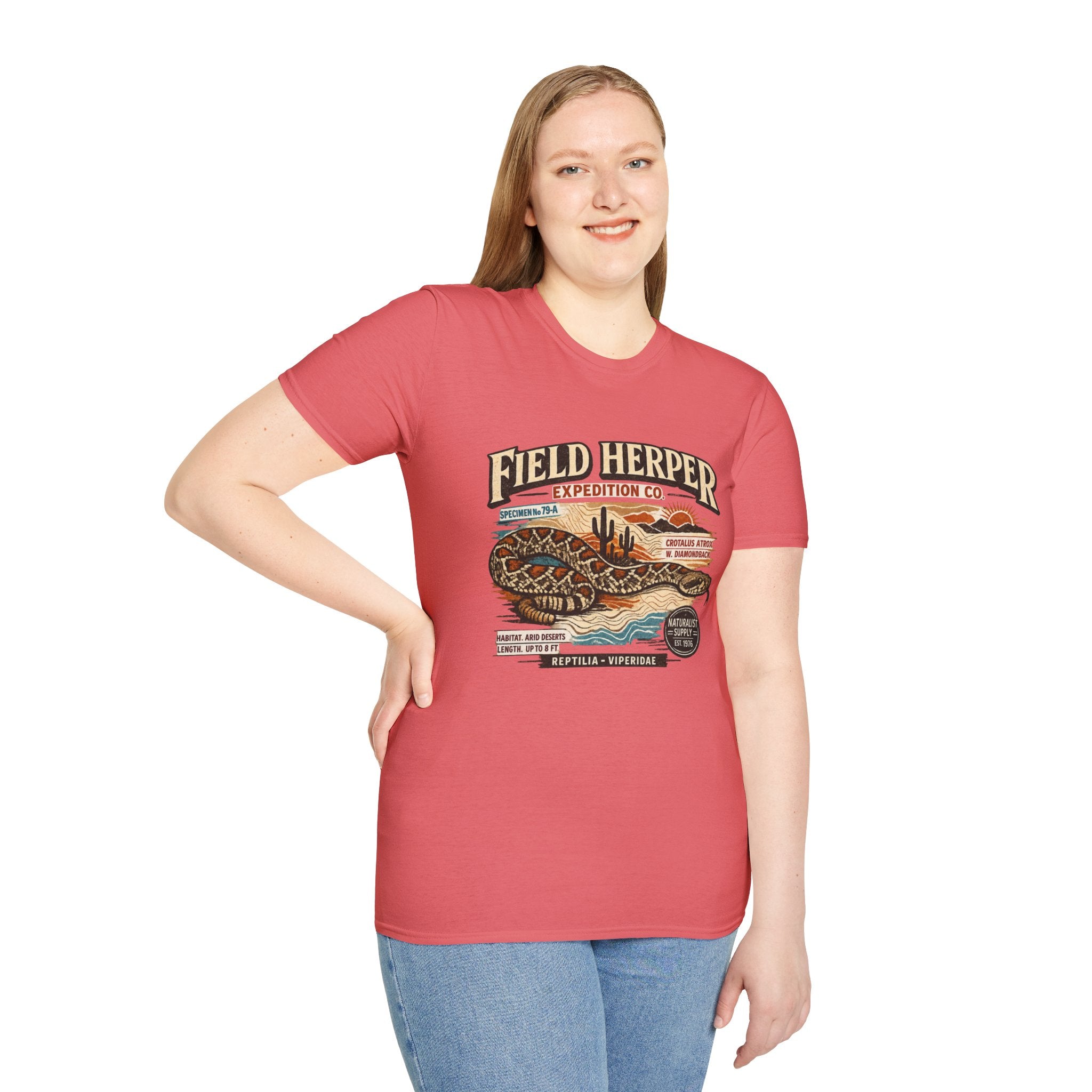 Field Herper Expedition T-Shirt — Vintage Rattlesnake Field Herping Graphic