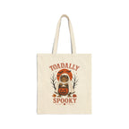 Toadally Spooky Tote Bag — Halloween Frog Pumpkin Cotton Canvas Tote