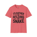 Snake Lover T-Shirt — "I'd Rather Be Holding My Snake" Graphic Tee