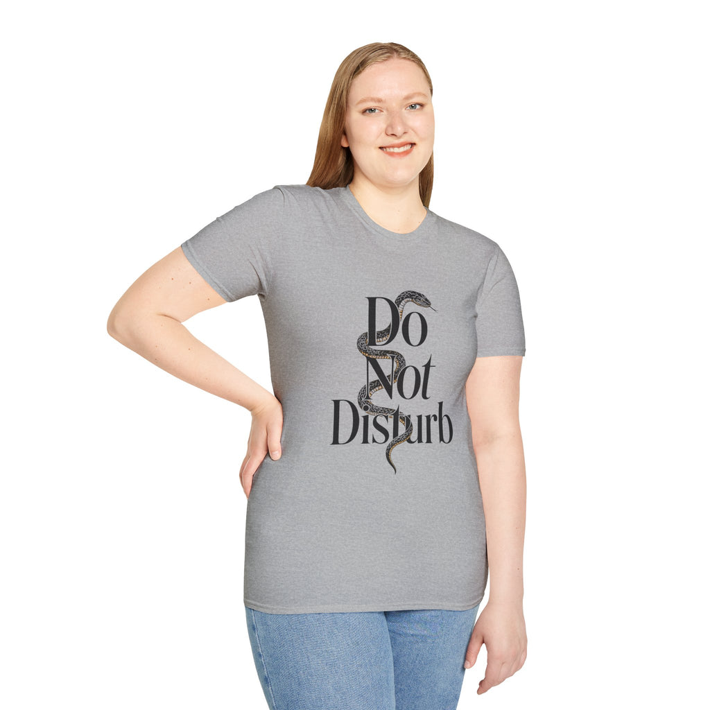 Do Not Disturb Snake T-Shirt — Graphic Relaxed Fit Tee with Serpent Art