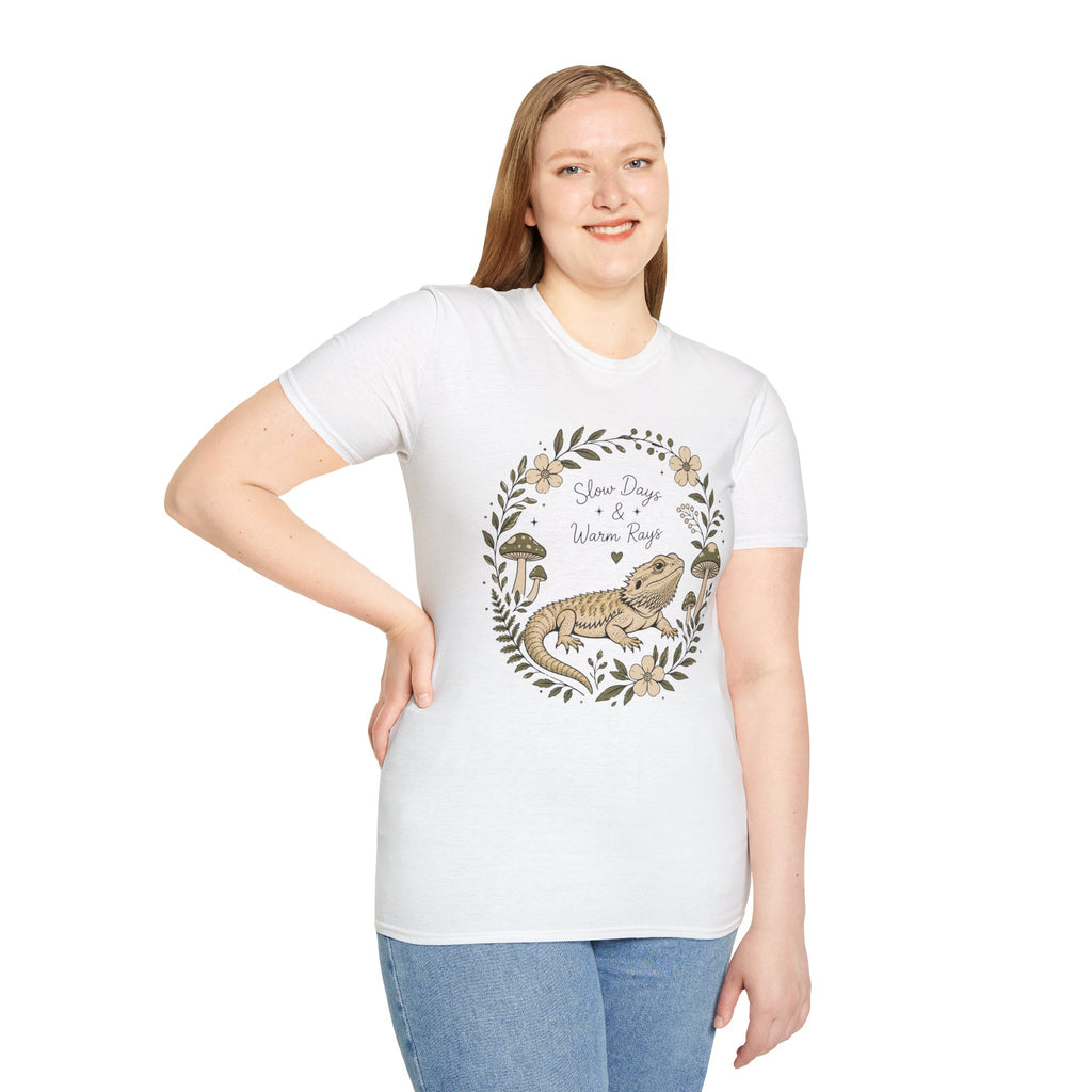 Slow Days & Warm Rays Bearded Dragon Nature T-Shirt | Red River Exotics