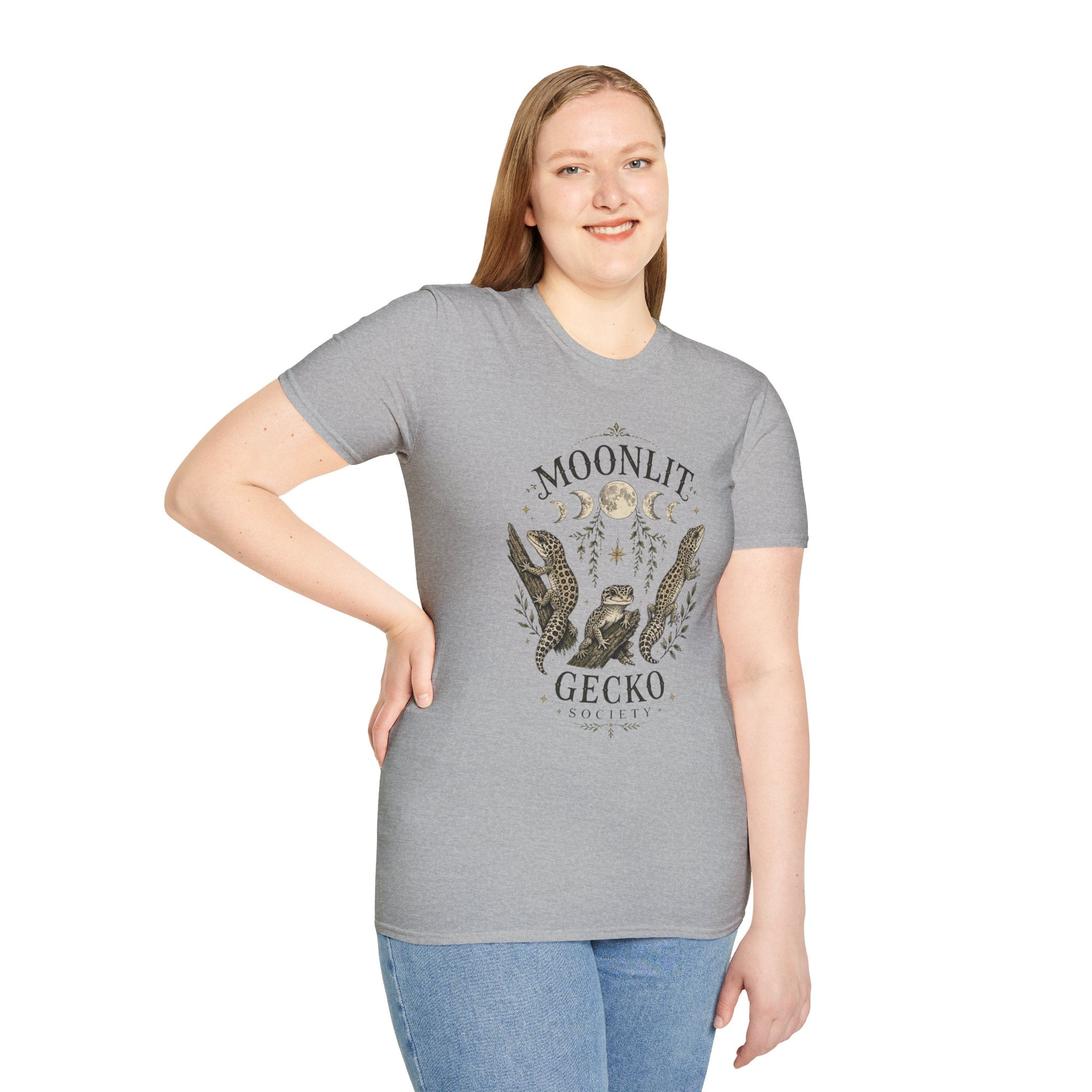 Moonlit Gecko T-Shirt — Celestial Gecko Graphic Tee