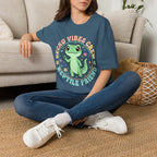 Gecko Vibes Crew T-Shirt — Cute Reptile Friend Graphic Tee