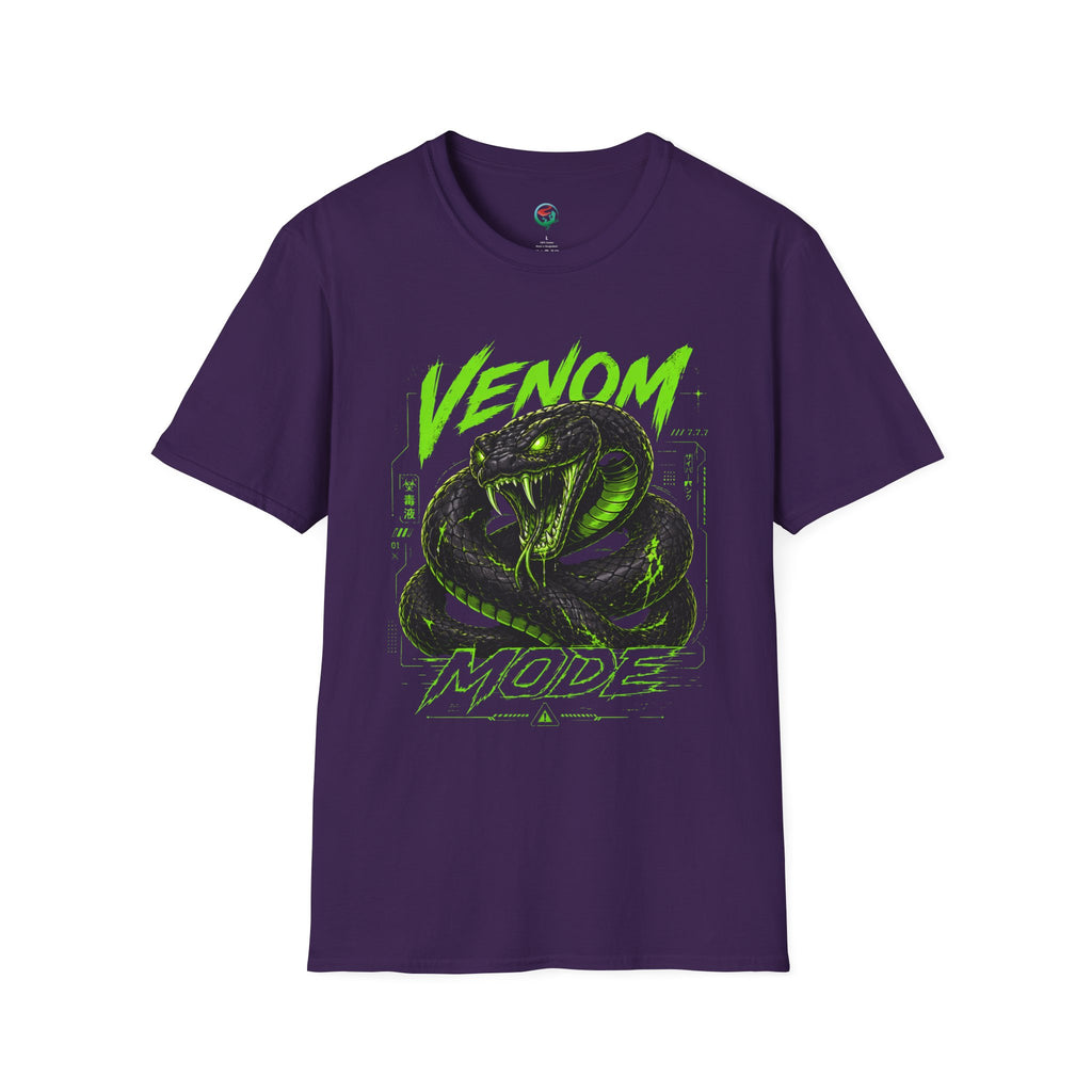 Venom Mode Graphic T-Shirt — Neon Green Snake Illustration