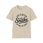 Snake Lover T-Shirt — "Life Is Better With a Snake" Graphic Tee