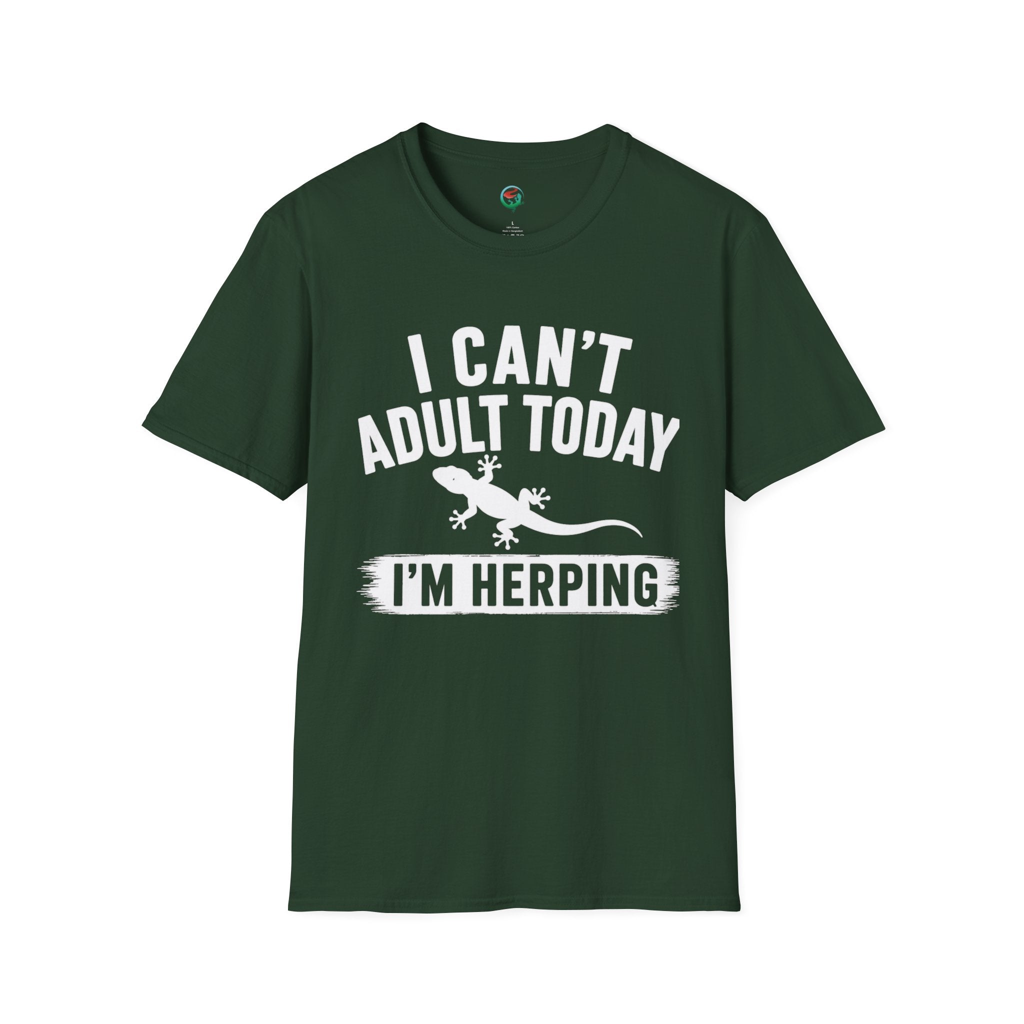 I Can't Adult Today I'm Herping Gecko Shirt | Funny Reptile Tee