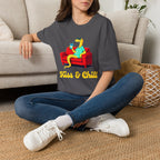 T-Shirt — 'Kiss & Chill' Relaxed Snake Graphic Tee