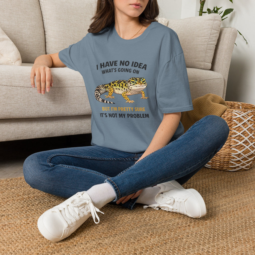 Leopard Gecko Graphic Tee — "I Have No Idea What's Going On" Funny Lizard T-Shirt