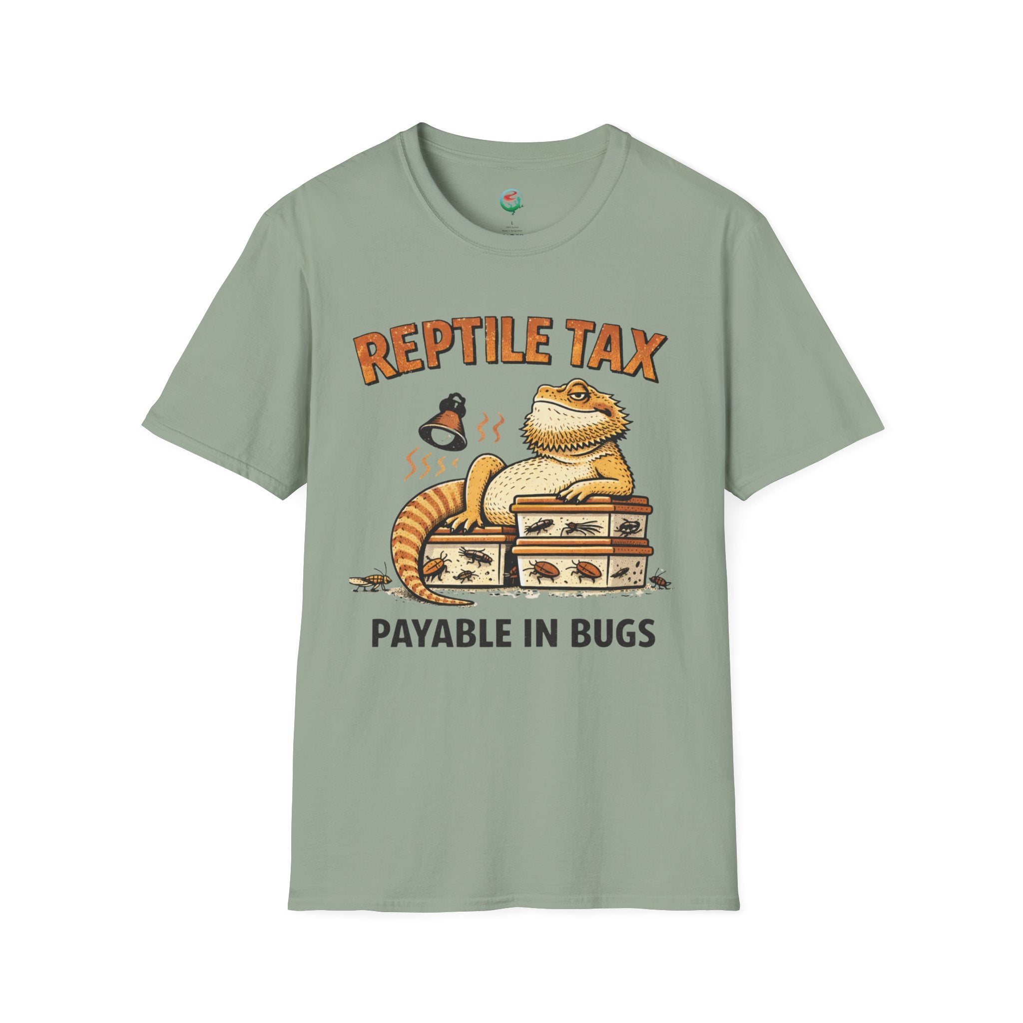 Reptile Tax T-Shirt — “Payable in Bugs” Bearded Dragon Tee