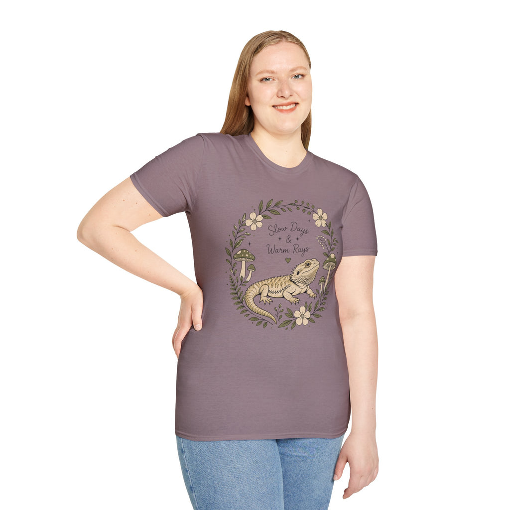Slow Days & Warm Rays Bearded Dragon Nature T-Shirt | Red River Exotics