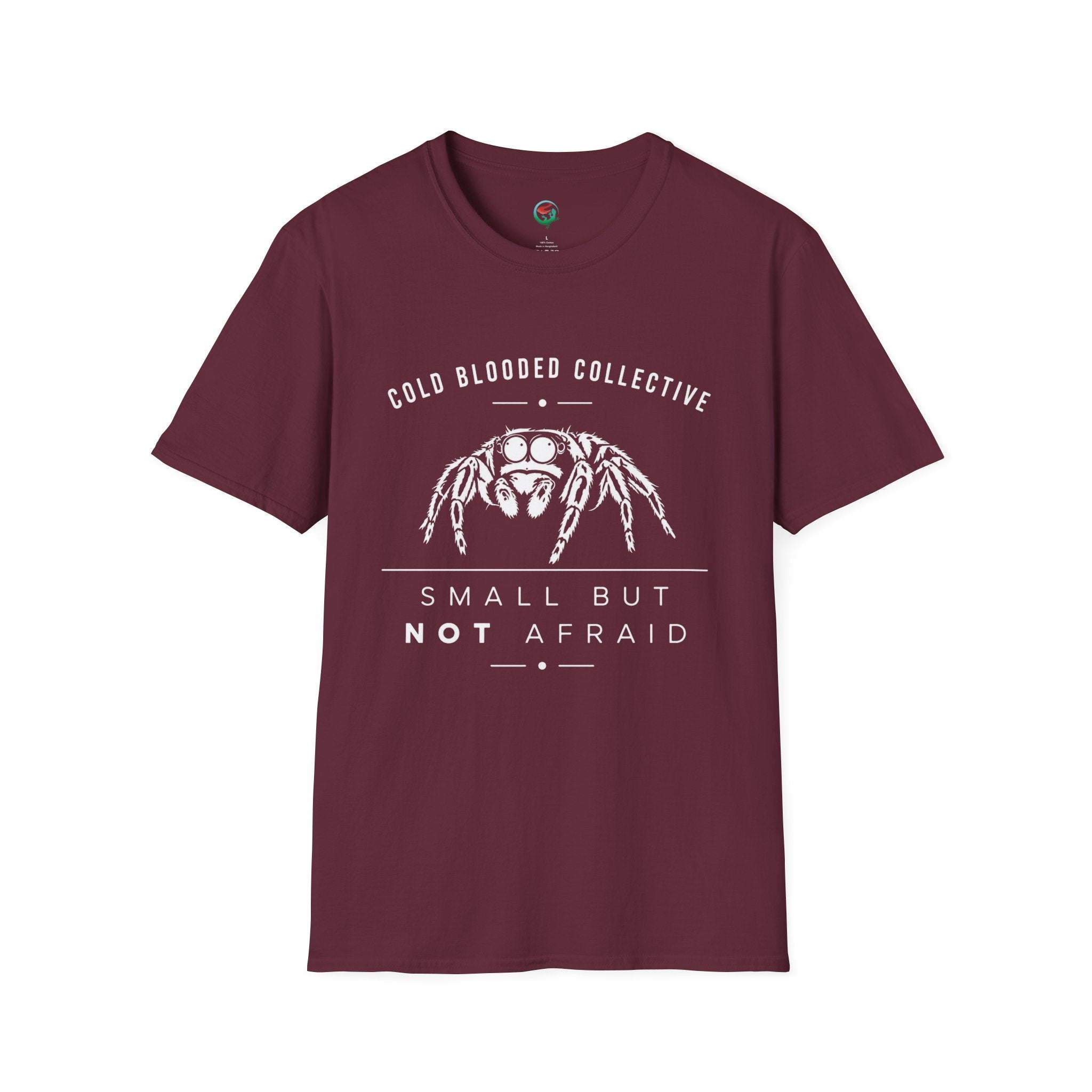 Jumping Spider T‑Shirt — "Cold Blooded Collective: Small But Not Afraid"