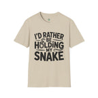 Snake Lover T-Shirt — "I'd Rather Be Holding My Snake" Graphic Tee