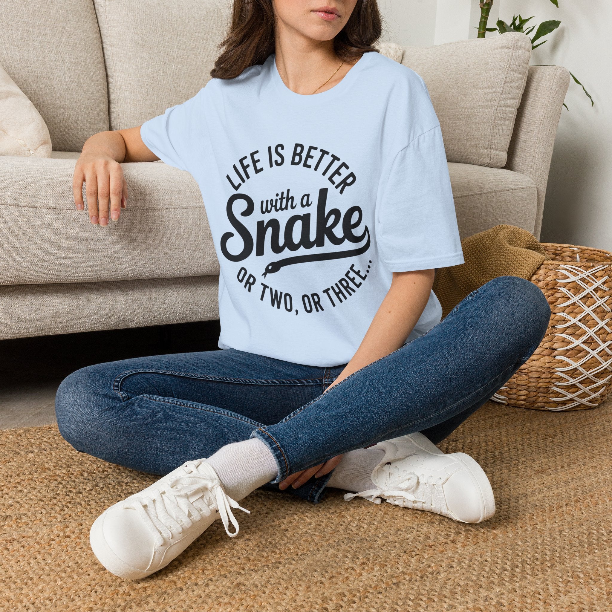 Snake Lover T-Shirt — "Life Is Better With a Snake" Graphic Tee