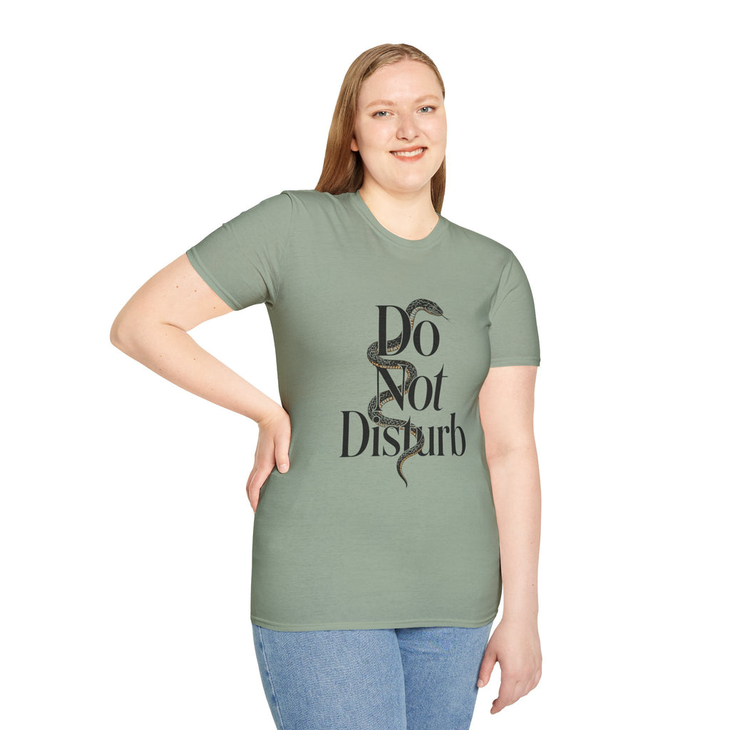 Do Not Disturb Snake T-Shirt — Graphic Relaxed Fit Tee with Serpent Art