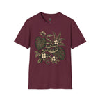 Botanical Snake Graphic T-Shirt | Vintage Floral Reptile Tee