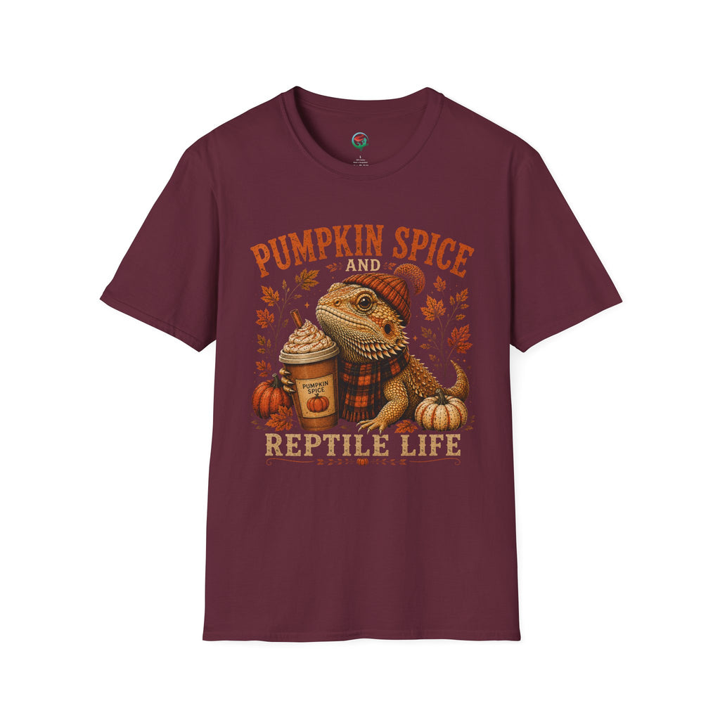 Pumpkin Spice and Reptile Life Shirt | Cute Bearded Dragon Fall Tee