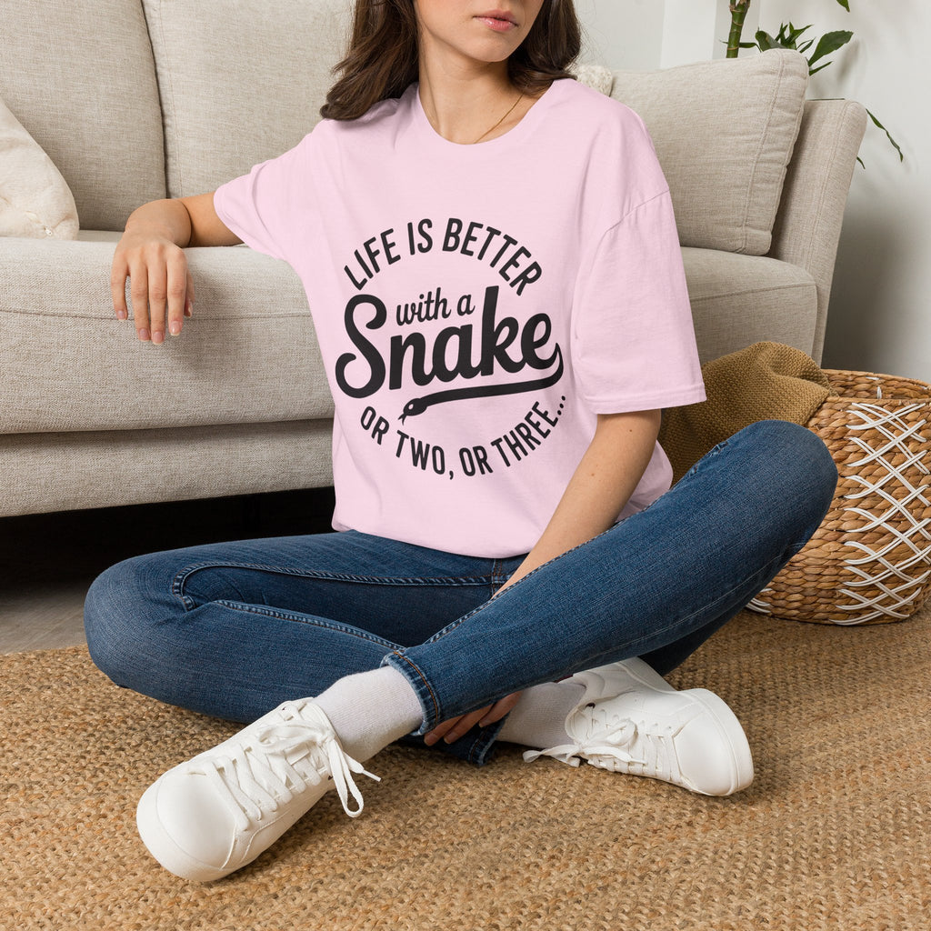 Snake Lover T-Shirt — "Life Is Better With a Snake" Graphic Tee