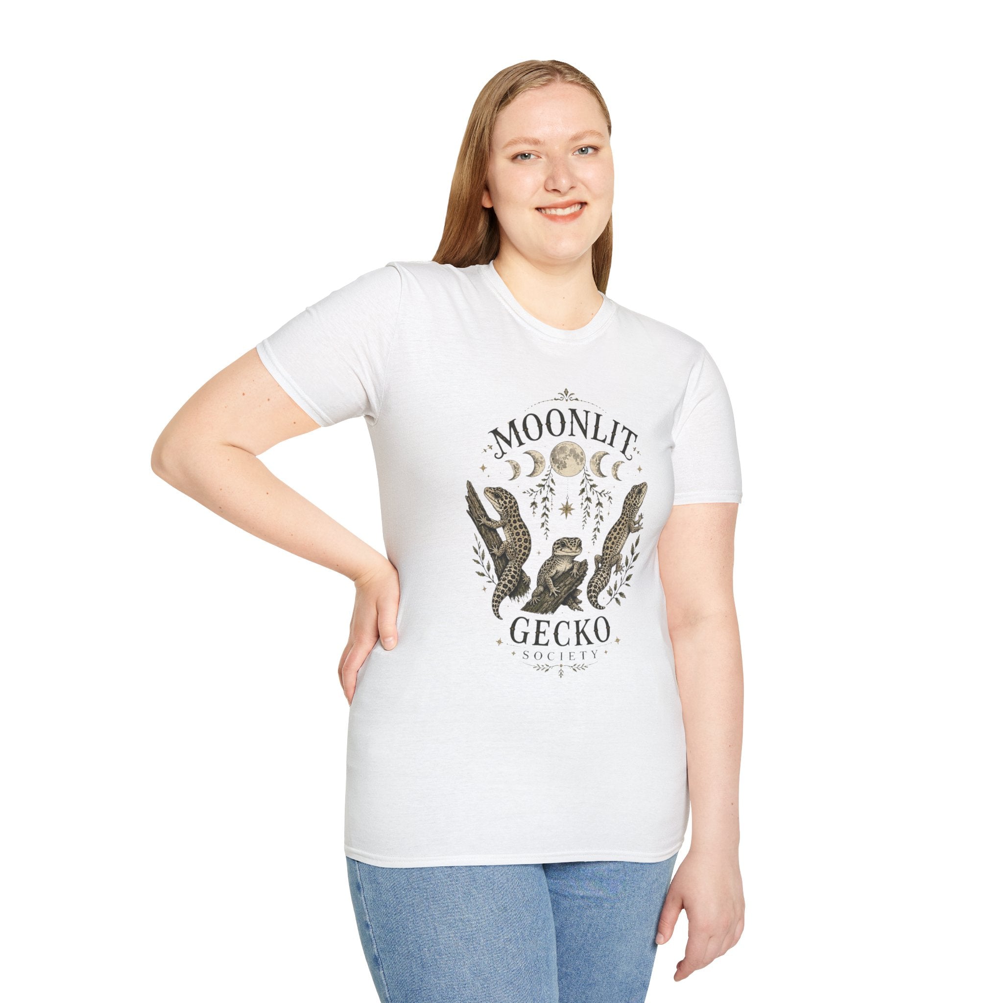 Moonlit Gecko T-Shirt — Celestial Gecko Graphic Tee