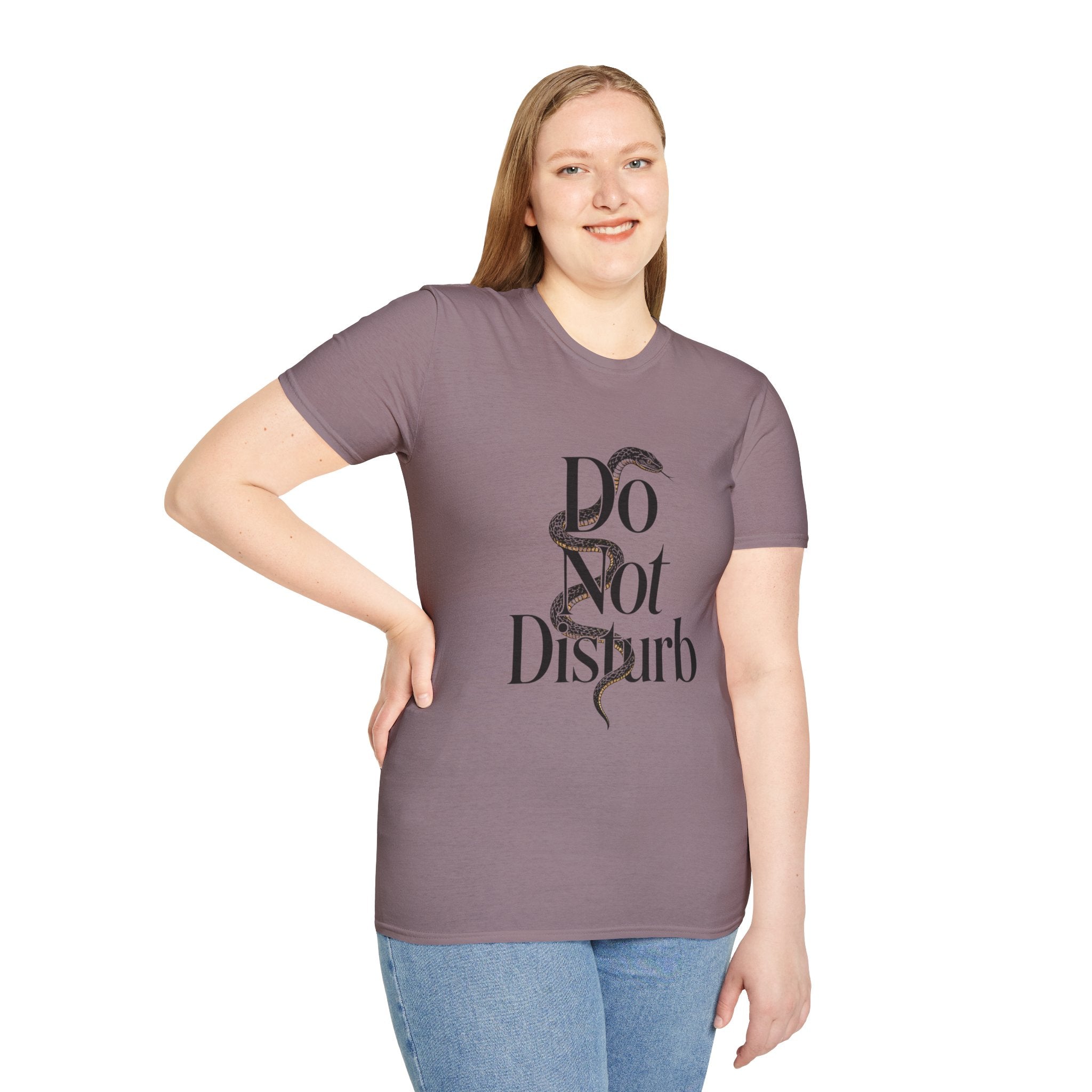 Do Not Disturb Snake T-Shirt — Graphic Relaxed Fit Tee with Serpent Art