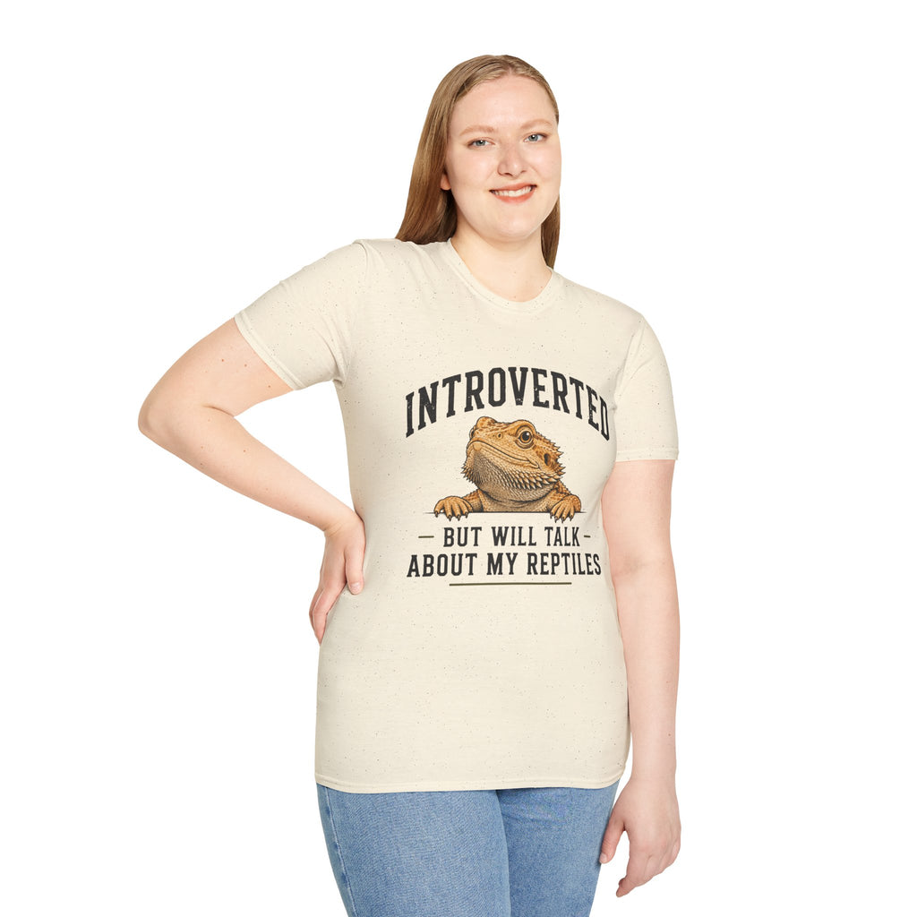 Introverted But Will Talk About My Reptiles Bearded Dragon Graphic T-Shirt