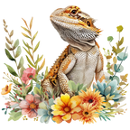 Bearded Dragon Floral 20oz Stainless Tumbler