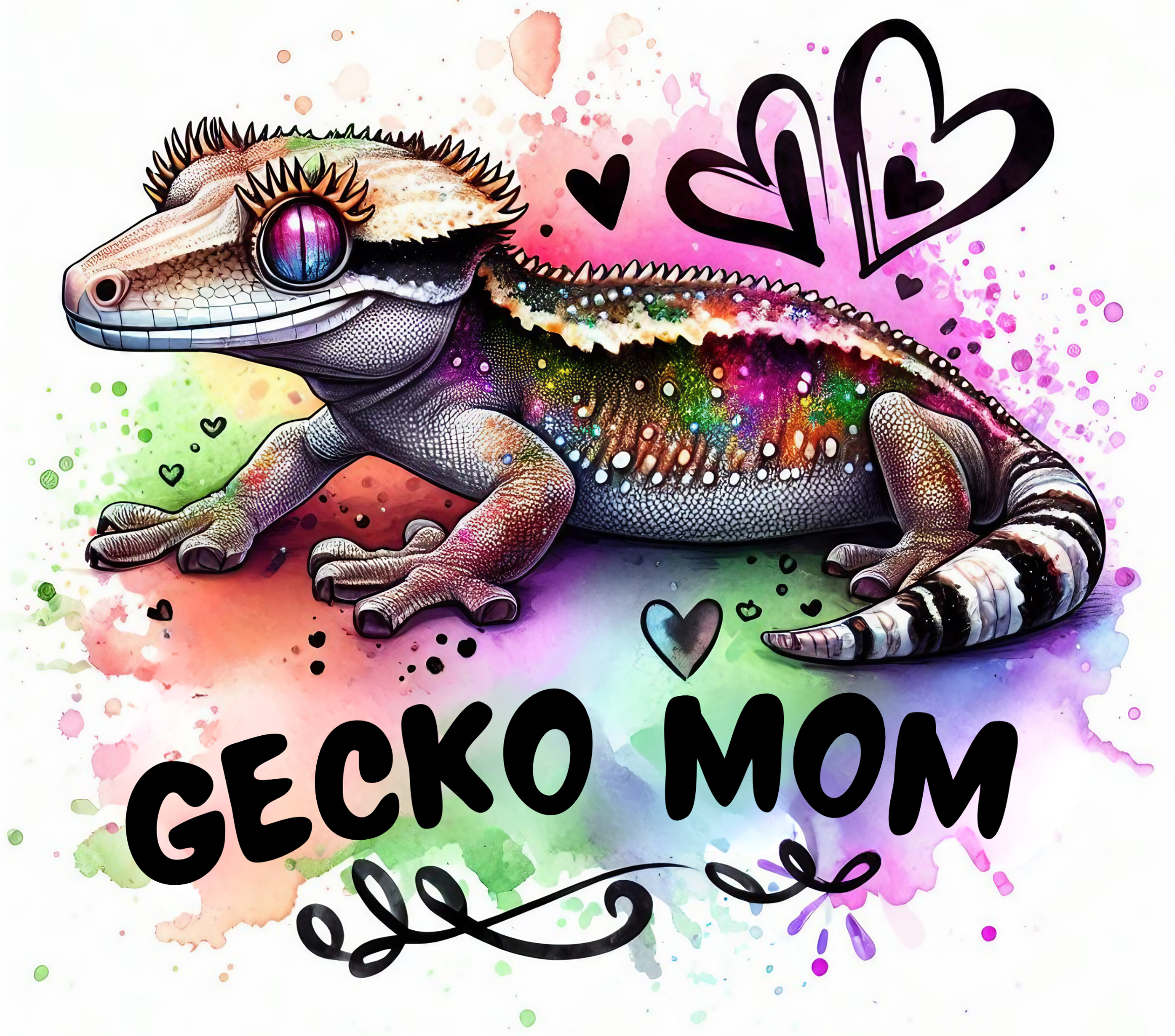Gecko Mom 20oz Stainless Steel Tumbler — Colorful Reptile Lover Travel Cup