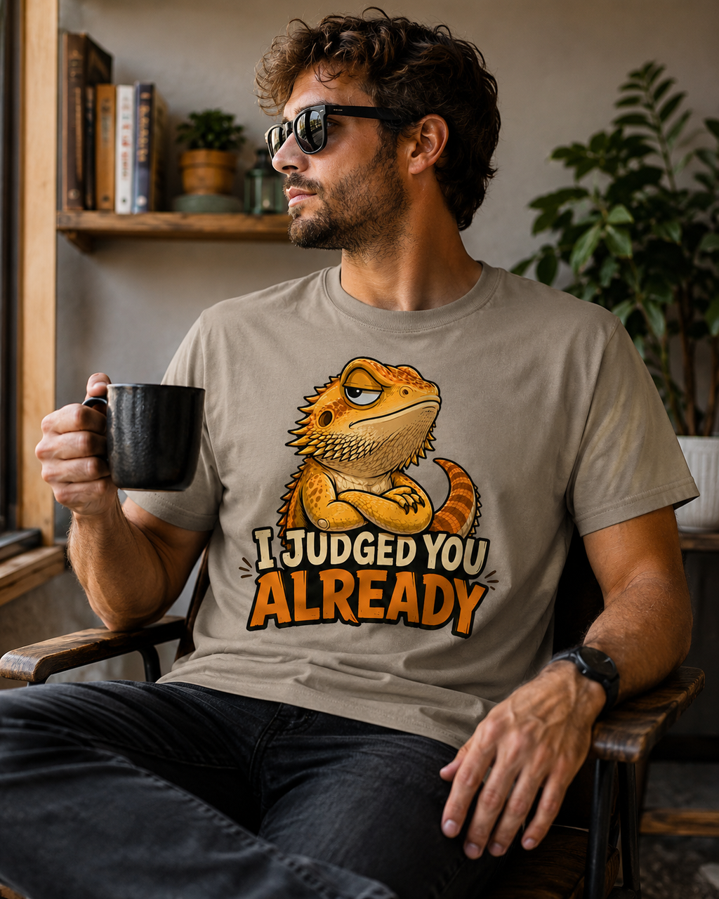 I Judged You Already Funny Bearded Dragon T-Shirt | Sarcastic Reptile Tee