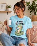I Try My Best Snake T-Shirt – Cute Chaotic Serpent Tee