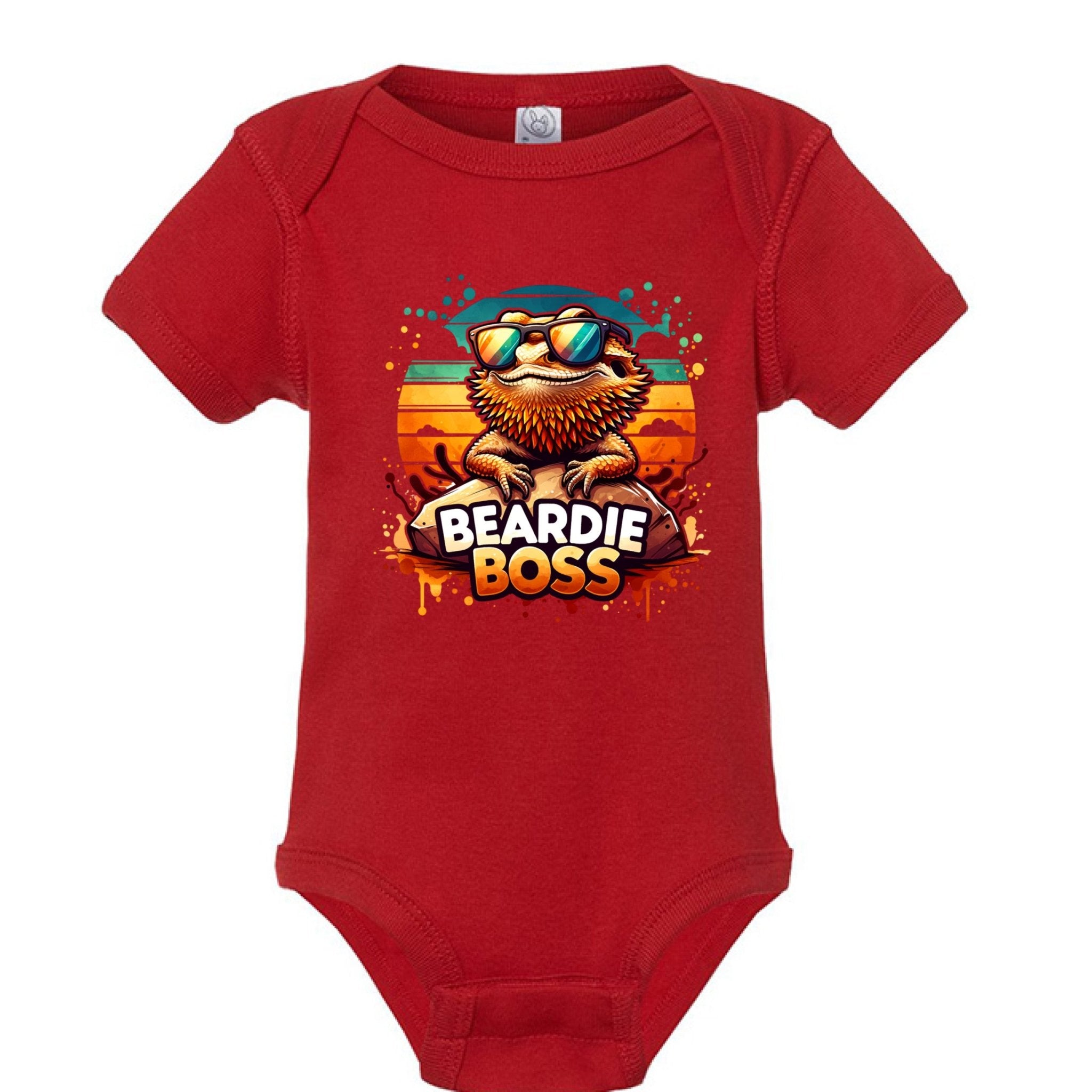 Cute Infant Beardie Boss Onesie - Red River Exotics