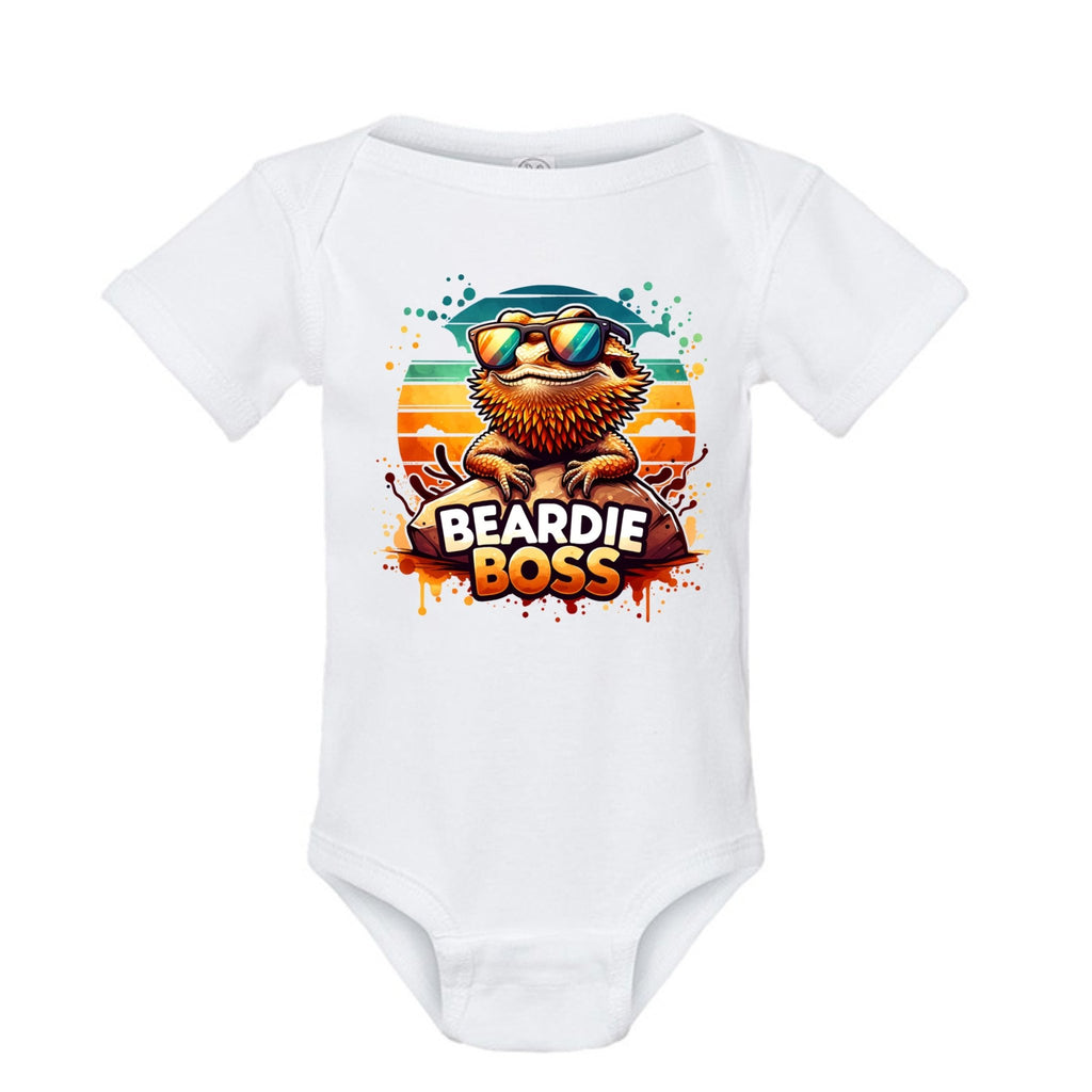Cute Infant Beardie Boss Onesie - Red River Exotics