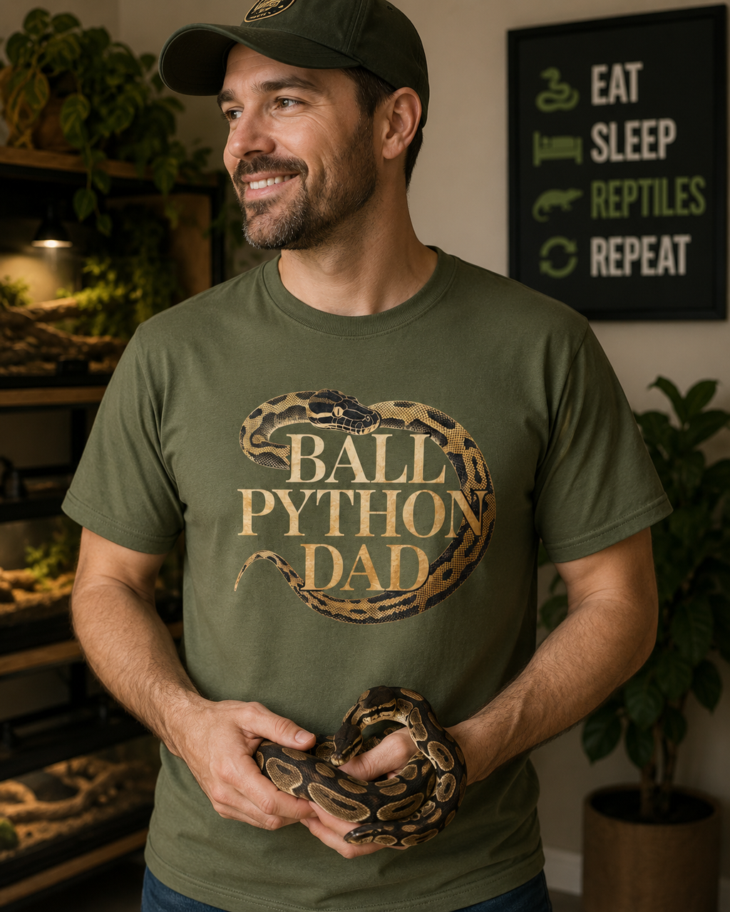 Ball Python Dad Shirt | Funny Snake Dad Graphic Tee for Ball Python Owners