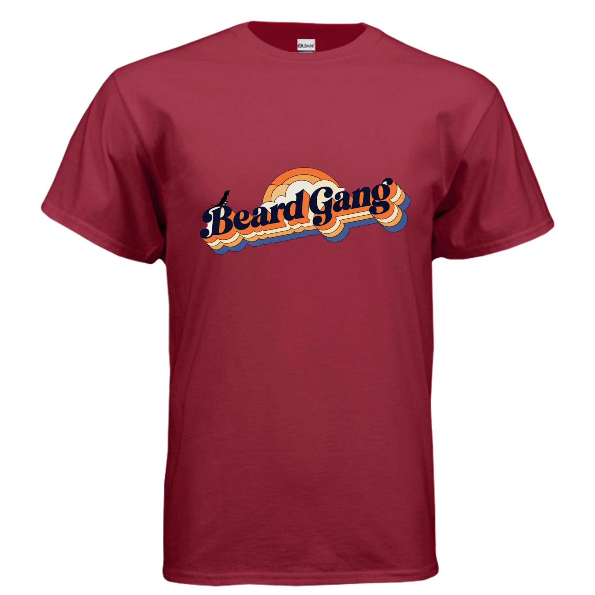 Beard Gang Fun and Unique Retro Bearded Dragon Graphic Tee Shirt - Red River Exotics LLC