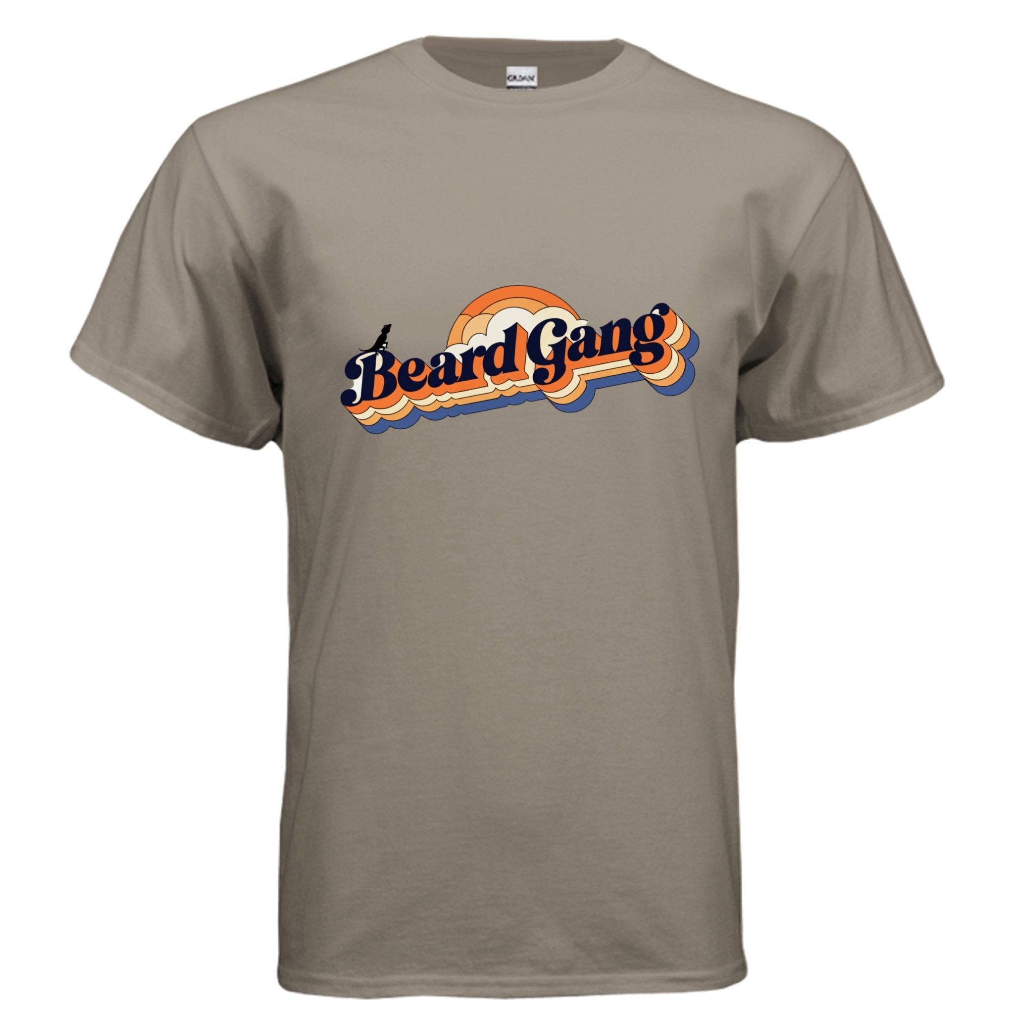 Beard Gang Fun and Unique Retro Bearded Dragon Graphic Tee Shirt - Red River Exotics LLC