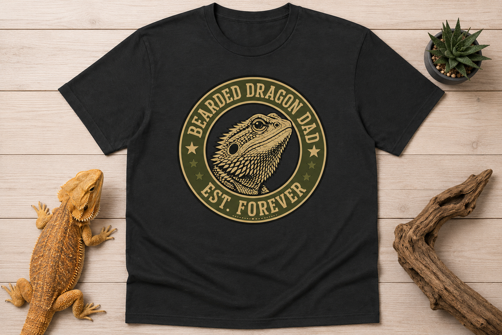 Bearded Dragon Dad EST Forever - Bearded Dragon Tee