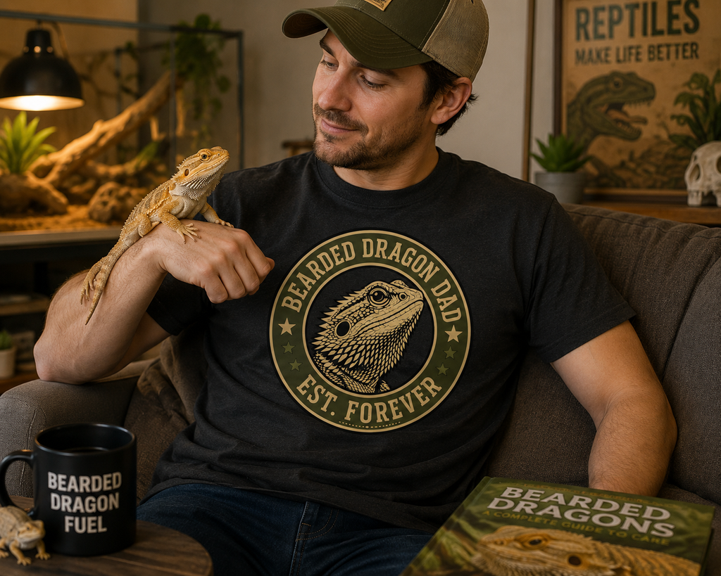 Bearded Dragon Dad EST Forever - Bearded Dragon Tee