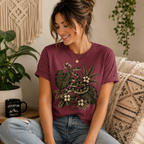 Botanical Snake T-Shirt | Vintage Floral Snake Graphic Tee