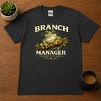 Branch Manager Frog T-Shirt | Funny Tree Frog Employee of the Month Tee