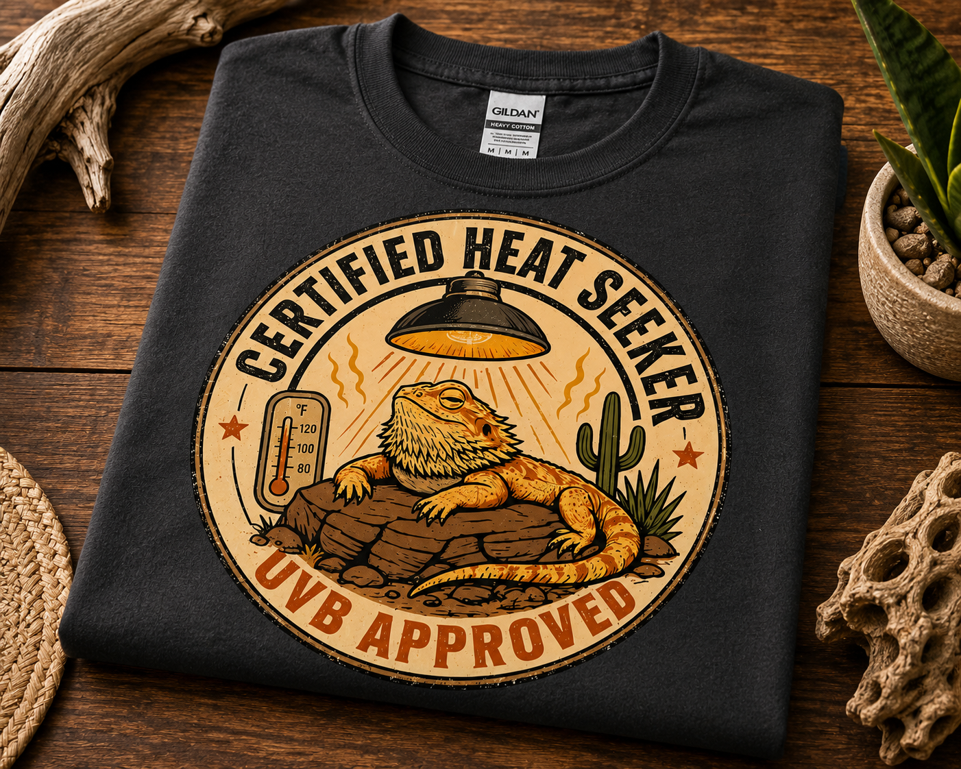 Certified Heat Seeker UVB Approved Bearded Dragon T-Shirt