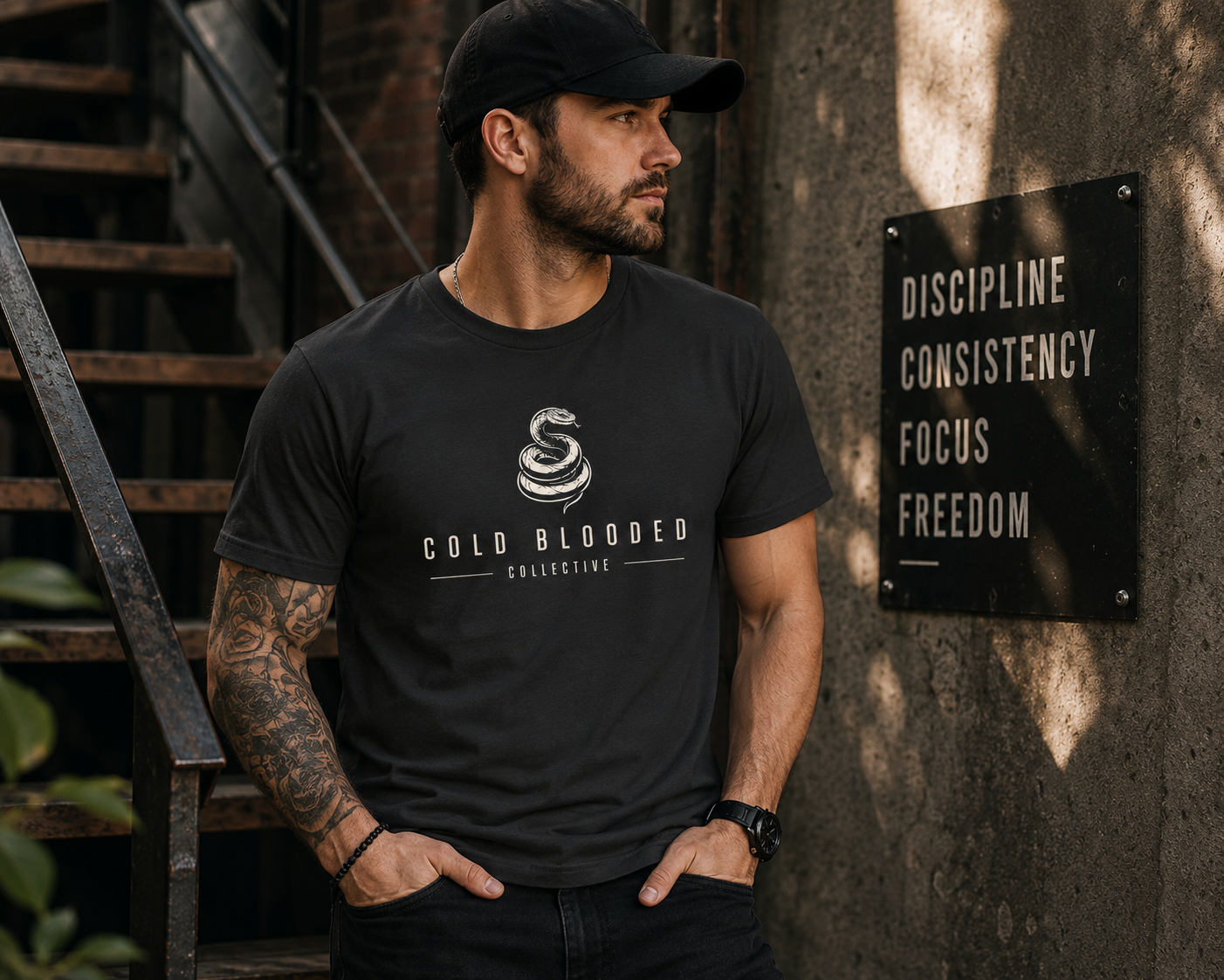 Cold Blooded Collective Snake Shirt | Minimalist Reptile Streetwear Tee